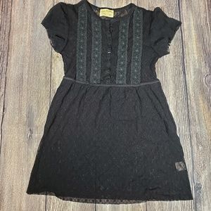 Free People black lace sheer babydoll top small